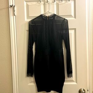 Lacy black sectional dress. Size S